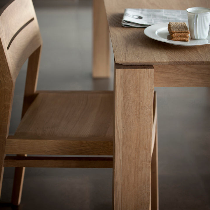 Oak Slice Dining Table 63"