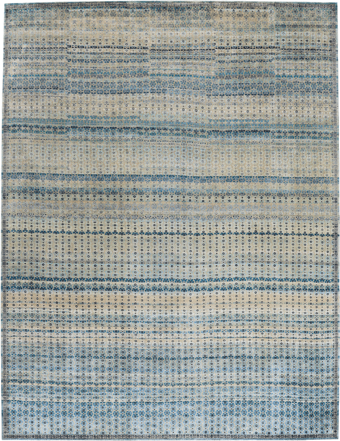 Blue Alchemy Contemporary Silk Rug - 11'8