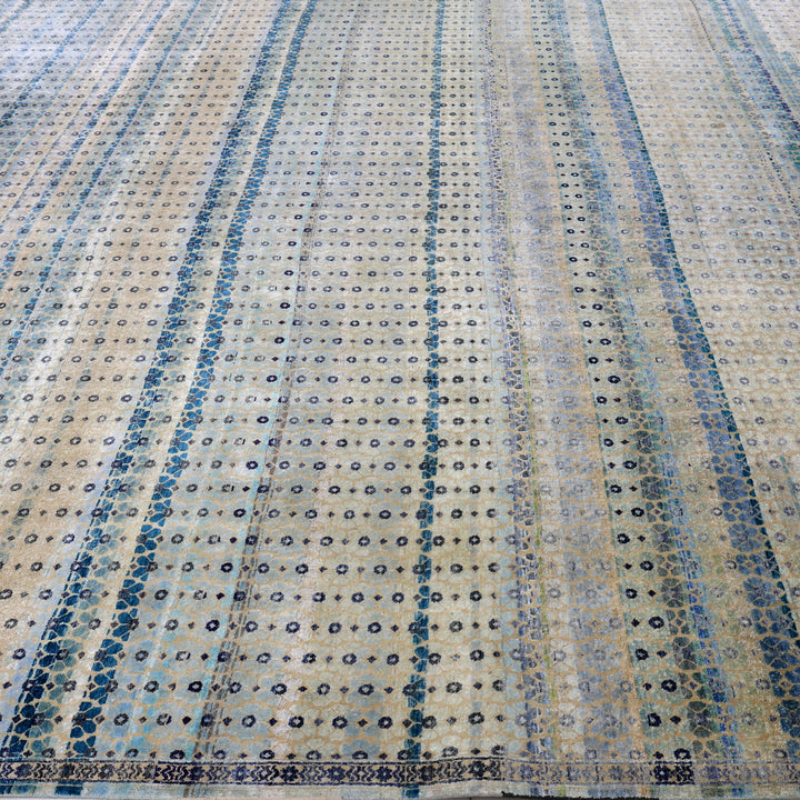 Blue Alchemy Contemporary Silk Rug - 11'8" x 15'2"