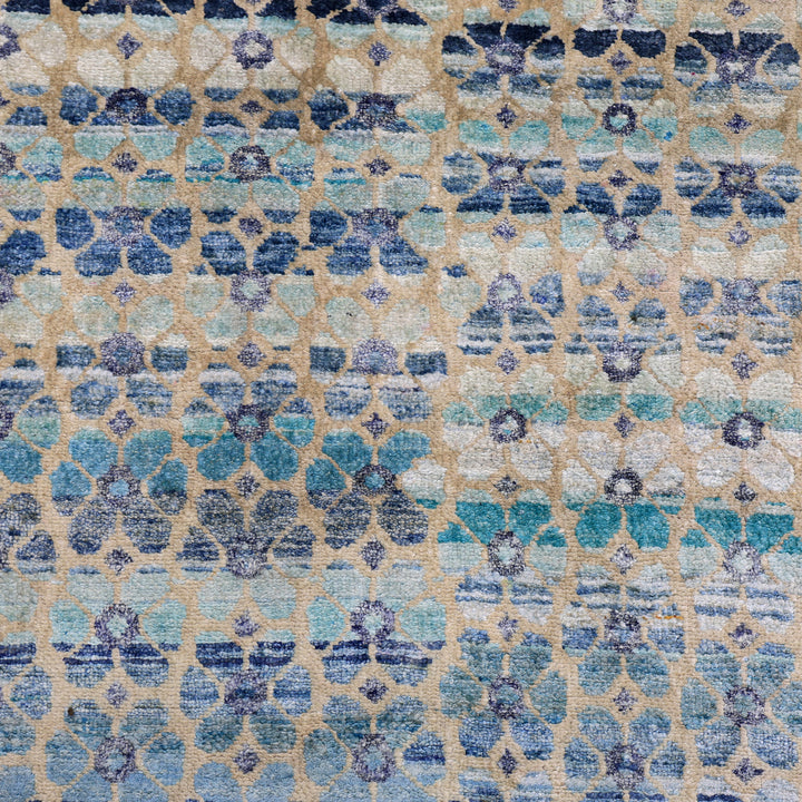 Blue Alchemy Contemporary Silk Rug - 11'8" x 15'2"