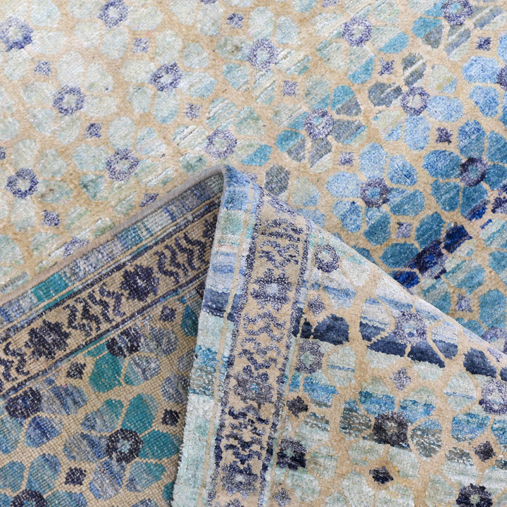 Blue Alchemy Contemporary Silk Rug - 11'8" x 15'2"