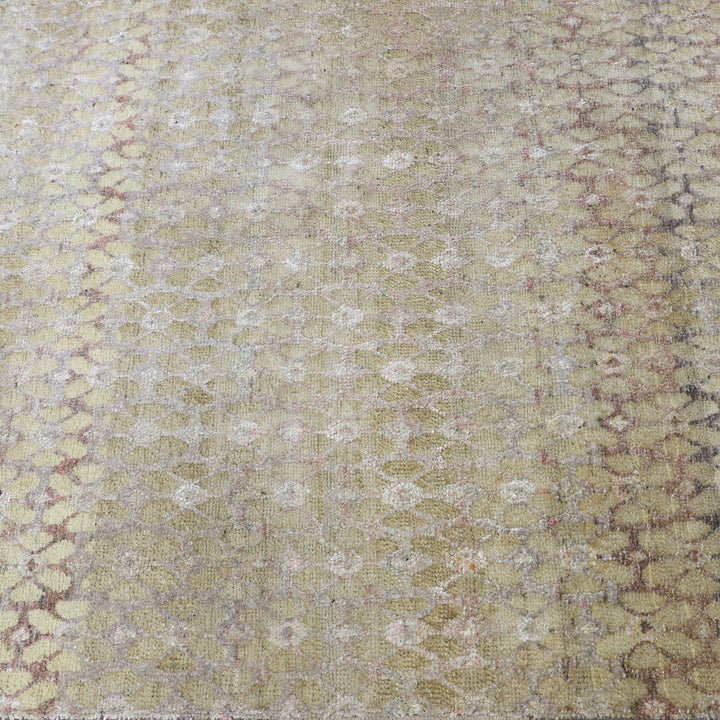 Beige Alchemy Contemporary Wool Silk Blend Runner - 3'1" x 18'4"