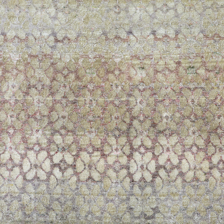 Beige Alchemy Contemporary Wool Silk Blend Runner - 3'1" x 18'4"