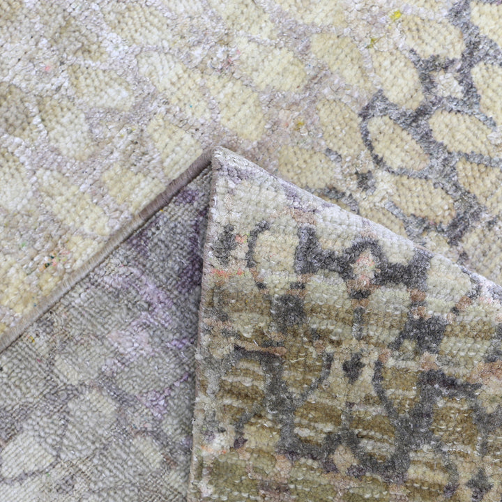 Beige Alchemy Contemporary Wool Silk Blend Runner - 3'1" x 18'4"
