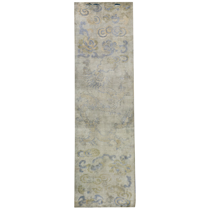 Blue Alchemy Contemporary Silk Runner - 2'11" x 10'3"