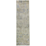 Blue Alchemy Contemporary Silk Runner - 2'11" x 10'3"