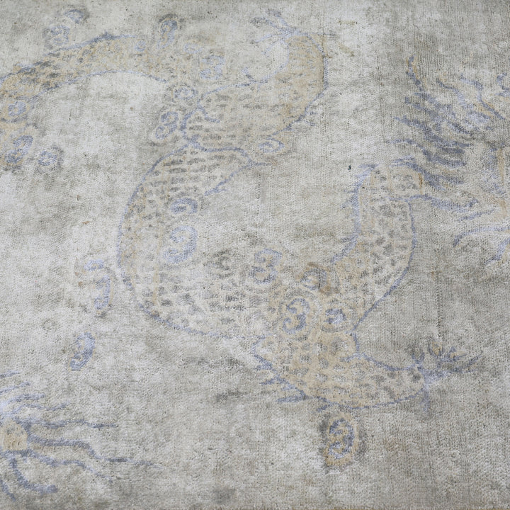 Blue Alchemy Contemporary Silk Runner - 2'11" x 10'3"