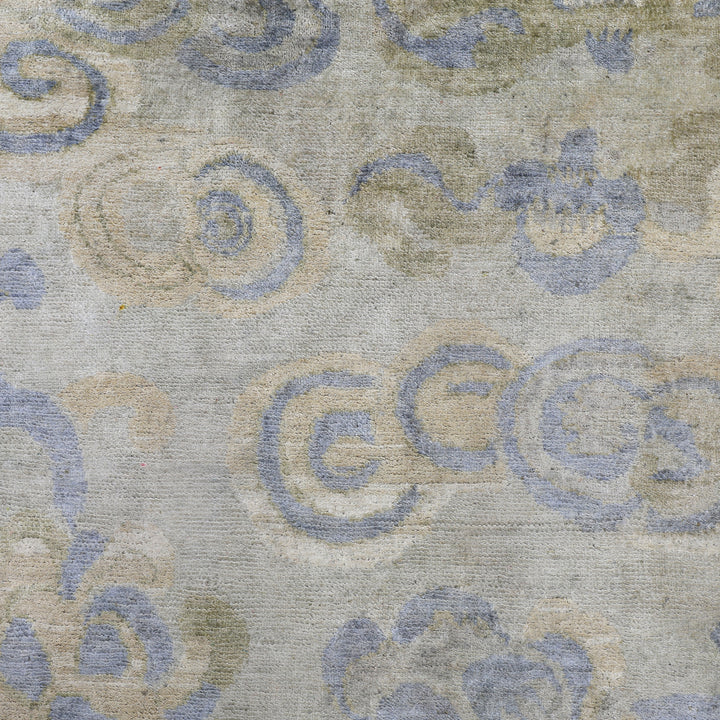 Blue Alchemy Contemporary Silk Runner - 2'11" x 10'3"