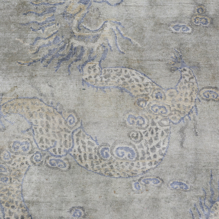 Blue Alchemy Contemporary Silk Runner - 2'11" x 10'3"