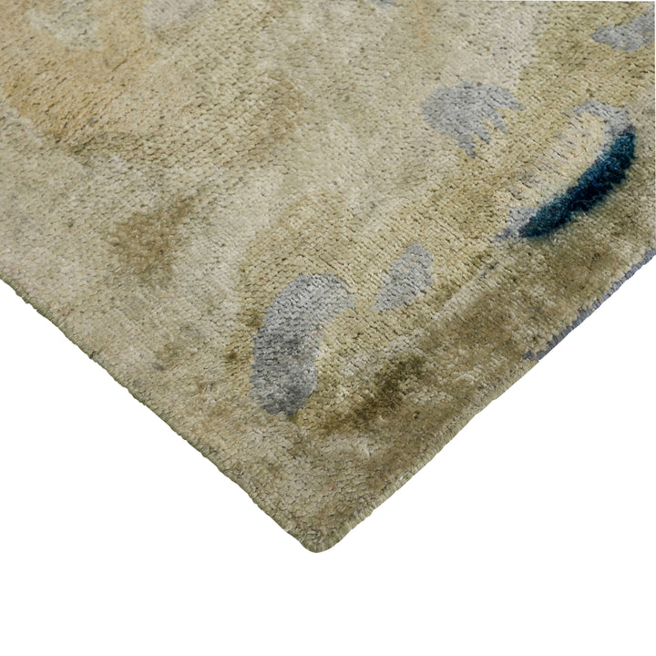 Blue Alchemy Contemporary Silk Runner - 2'11" x 10'3"