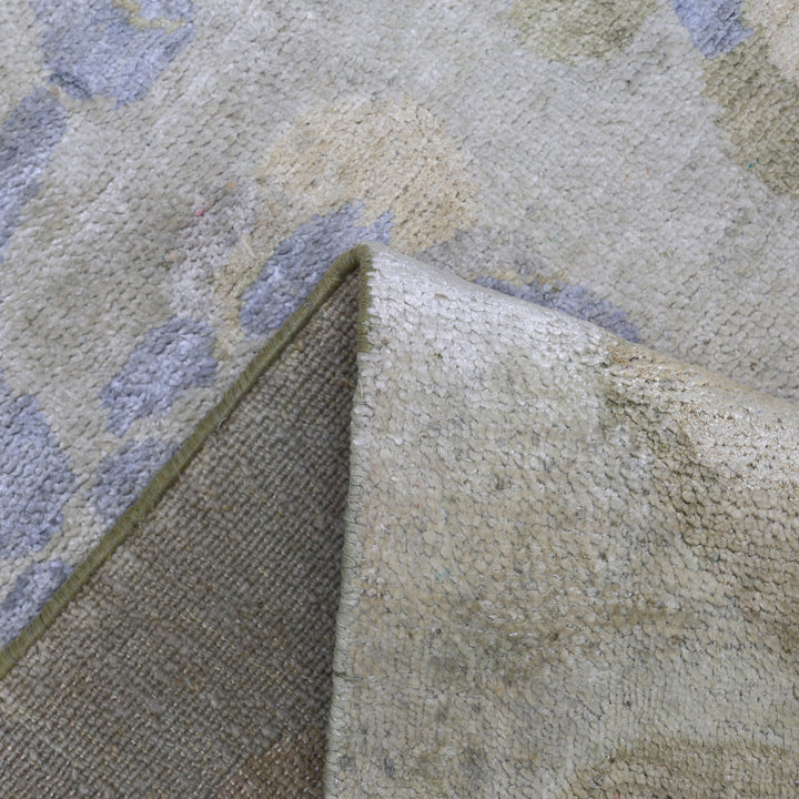 Blue Alchemy Contemporary Silk Runner - 2'11" x 10'3"