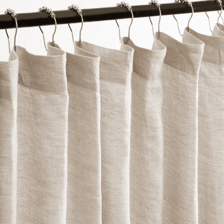 Natural Flax Linen Shower Curtain
