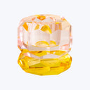 Two-Tone Crystal Candle Holder Yellow/Pink