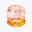 Two-Tone Crystal Candle Holder Yellow/Pink