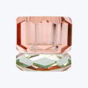 Two-Tone Crystal Candle Holder Peach/Green