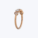 Contemporary 18K Rose Gold 5-Stone Diamond Ring