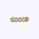 Contemporary 18K Yellow Gold Old Mine Cut Diamond Band