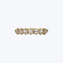 Contemporary 18K Yellow gold Petite Old Mine Cut Diamond Band