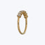 Contemporary 18K Yellow gold Petite Old Mine Cut Diamond Band