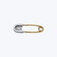 Vintage 14K Yellow and White Gold Diamond Safety Pin