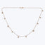 Contemporary 14K Rose Gold Baguette Diamond Scatter Necklace