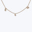 Contemporary 14K Rose Gold Baguette Diamond Scatter Necklace