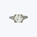 Art Deco Platinum Diamond Solitaire Ring