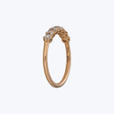 Contemporary 18K Rose Gold Petite Old Mine Cut Diamond Band