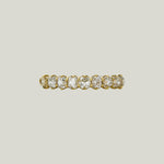 Contemporary 18K Yellow Gold Old Mine Cut Diamond Half-Hoop Band