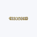 Contemporary 18K Yellow Gold Old Mine Cut Diamond Half-Hoop Band