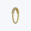 Contemporary 18K Yellow Gold Old Mine Cut Diamond Half-Hoop Band