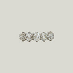 Contemporary Platinum Old Mine Cut Diamond Band