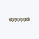 Contemporary Platinum and 18K Yellow Gold Old Mine Cut Diamond Band