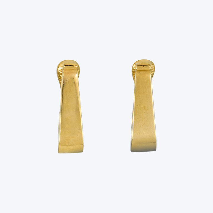 Tiffany & Co. Vintage 18K Yellow Gold Elongated Hoop Earrings