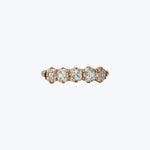 Contemporary 18K Rose Gold Old Mine Cut Diamond Band