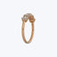 Contemporary 18K Rose Gold Old Mine Cut Diamond Band