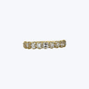 Contemporary 18K Yellow Gold Old Mine Cut Diamond Half-Hoop Band