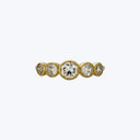 Contemporary 18K Yellow Gold Diamond Band