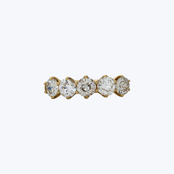 Contemporary 18K Yellow Gold Diamond 5-Stone Band