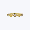 Contemporary 18k Yellow Gold Diamond Navette Ring