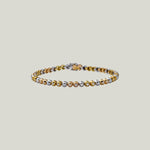 Vintage 18K Yellow and White Gold Diamond Bubble Bracelet