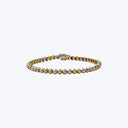 Vintage 18K Yellow and White Gold Diamond Bubble Bracelet