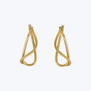 Italian Vintage 14K Yellow Gold Freeform Drop Earrings