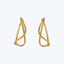 Italian Vintage 14K Yellow Gold Freeform Drop Earrings