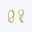 Italian Vintage 14K Yellow Gold Freeform Drop Earrings