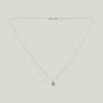 Vintage 14K White Gold Old European Cut Diamond Bezel Pendant