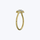 Contemporary 18K Yellow Gold Diamond Solitaire Ring