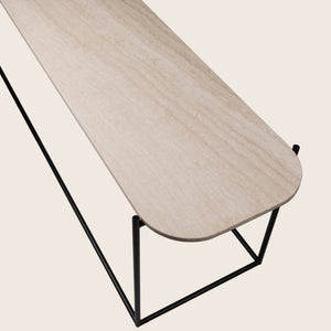 Cadence Travertine Console - hover