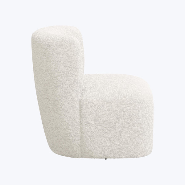 Nia Swivel Chair Sherpa Natural