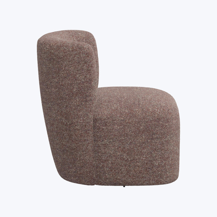 Nia Swivel Chair Boucle Merlot